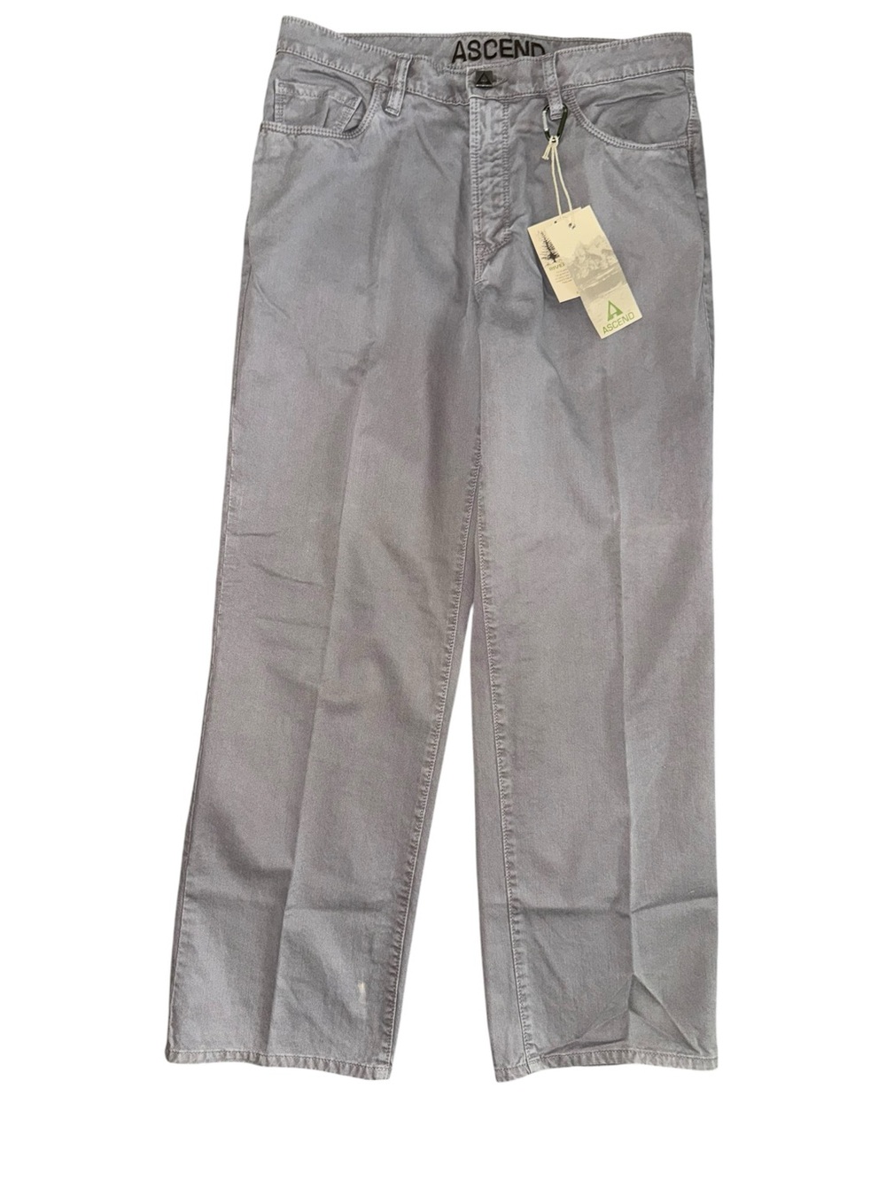 Ascend River Washed Gray Cotton Pants Men’s 33x30 Outdoor Hiking Casual NWT
